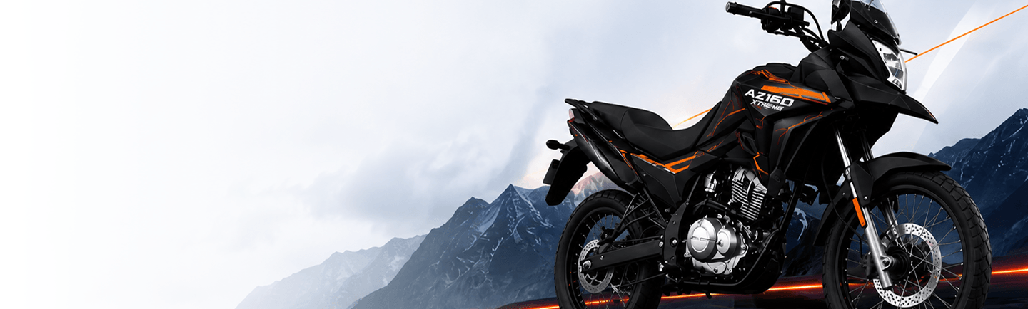 Moto AZ160 EXTREME na montanha